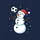 Youth & Adult Soccer Fans' Playful Winter Snowman Goalie Red Santa Hat Soccer Ball Cartoon Sweatshirt - 2