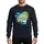 Coastal Adventure Seekers' Pink Script Santa Cruz California Retro Surf & Amusement Park Neon Splatter Sweatshirt - 1