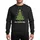 Podiatry Professionals Humorous Lime Green Footprint Christmas Tree, Yellow Star & 'OH PODIATREE' Text Sweatshirt - 1