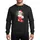 Dog Lovers' Fluffy Old English Sheepdog Red Santa Hat Christmas Stocking Festive Holly Pine Artwork Sweatshirt - 1