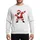 Pop Culture Christmas Enthusiasts Dabbing Santa Red Suit Black Ski Goggles Pink Tongue Gold Buckles Comic Art Sweatshirt - 1