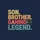 Gaming Sons & Brothers Distressed Retro Controller Typography Muted Gold Orange Red Teal Sweatshirt - 2