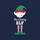 Festive Families' Vibrant Green Red White Flat Cartoon Chatty Elf Holiday Stripes Design Sweatshirt - 2
