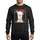 Festive Holiday Lovers' Santa Llama Tangled Multi-Color Christmas Lights Red Green Black Ugly Sweater Art Sweatshirt - 1