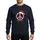 Women's Festive Candy Cane Striped Peace Symbol Santa Hat Holly Green Red Sweatshirt - 1
