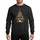 Guitarist & Music Lover's Festive Instrument Tree with Santa Hats, Bright Lights, Gold Star, and Gift Boxes Art Sweatshirt - 1
