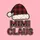 Grandmothers' Festive Red Black Buffalo Plaid Santa Hat Bold MIMI CLAUS Block Text Graphic Sweatshirt - 2
