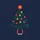 Nurses' Minimalist Flat Graphic Stethoscope Christmas Tree Dark Green Spiral Red Ear Tubes Colorful Lights Sweatshirt - 2