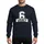 Varsity Fans' Distressed Grunge White Black Block Numeral Six Legacy Banner Vintage Collegiate Aesthetic Sweatshirt - 1