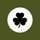 Modern Style Advocates' Minimalist Black Four-Leaf Clover White Fuzzy Circle Graphic Sweatshirt - 2