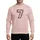 Athletic Style Enthusiasts' White Number Seven Worn Vintage Black Texture Bold Outline Retro Aesthetic Sweatshirt - 1