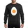 Food Lovers' Minimalist Sliced Hard-Boiled Egg White Bright Yellow Yolk Design Sweatshirt - 1