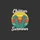 Desi Punjabi Community Retro Yellow Orange Teal Emblem, Playful Red Flip-Flops, Bold White Text Sweatshirt - 2