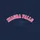 Niagara Falls Travelers & Locals Retro Collegiate Arched Niagara Falls Hot Pink White Outline Dark Blue Waterfall Graphic Sweatshirt - 2