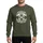 Weightlifting Men's Bold White Distressed Retro Typographic Dumbbells with 'Lift Iron Nap' Motto Sweatshirt - 1