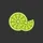 Citrus Fruit Lovers Bright Lime Green Electric Yellow Stylized Slice Segmented Pulp Design Sweatshirt - 2