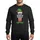 Family & Friends' Whimsical Elf Design with Festive Green Hat, Red Striped Legs, Gold Bells, and 'Designated Driver' Text Sweatshirt - 1