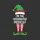 Family & Friends' Whimsical Elf Design with Festive Green Hat, Red Striped Legs, Gold Bells, and 'Designated Driver' Text Sweatshirt - 2