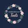Moms & Grandmas Whimsical Floral Wreath Pink Roses Teal Leaves Peach Script 'Toots' Sweatshirt - 2