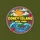 Coney Island Vacationers Vibrant Cartoon Design, Yellow Bubbly Text, Orange Sun, Blue Waves, Green Leaves & Pink Hibiscus Sweatshirt - 2