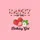 Fathers of Birthday Girls Bold Red Strawberry Patterned 'DADDY' with Elegant 'Birthday Girl' Script and Pink Stars Sweatshirt - 2