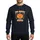 Big Sisters' Cheerful Flat Orange Pumpkin, Pink Polka Dot Bow, Green Vines, 'Big Sister of the Patch' Halloween Theme Sweatshirt - 1