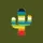 Vibrant Style Enthusiasts' Folkloric Saguaro Cactus Wavy Striped Red Yellow Blue Green Sweatshirt - 2
