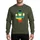 Southwestern Style Fans Vibrant Pinata Cactus Folk Art Design with Wavy Multi-Color Stripes and Fringed Spikes Sweatshirt - 1