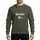 Sweet Sixteen Celebrants' Minimalist Rounded White 'Sixteen 16' Text Heart on Vibrant Green Sweatshirt - 1