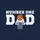 Basketball Dads' White Orange Distressed Grunge 'NUMBER ONE DAD' Basketball Hoop Graphic Sweatshirt - 2
