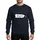 Guayama Boricua Community Minimalist White Puerto Rico Island Shape Black Guayama Script Art Sweatshirt - 1