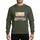Wisconsin Park & Travel Enthusiasts' Vintage Beige Brown State Sign Art with Stone Structure & Pine Branches Sweatshirt - 1