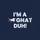 Humor Lovers' Bold Distressed White 'I'M A GNAT DUH!' Typography Grunge Design Sweatshirt - 2