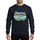Nanas' Whimsical Cyan Blue Layered Text, Orange Sunflower & White Daisy Botanical Art Sweatshirt - 1