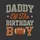 Dads' Vintage Collegiate 'DADDY BIRTHDAY' Silver Red Football Art Sweatshirt - 2