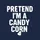 Halloween Enthusiasts' Distressed White Minimalist Candy Corn Typography Slogan Sweatshirt - 2