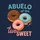Toddlers' Second Birthday Abuelo Two Sweet Donut Teal Pink Watercolor Design Sweatshirt - 2