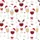 Women's Whimsical Christmas Wine Glass Pattern: Santa Hats, Reindeer Antlers, Colorful String Lights, Red Berries on White Satin Pajamas Set - 2