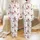 Women's Whimsical Christmas Wine Glass Pattern: Santa Hats, Reindeer Antlers, Colorful String Lights, Red Berries on White Satin Pajamas Set - 1