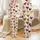Family Christmas Enthusiasts' Whimsical Hand-Drawn Rooster & Hen Festive Red Green All-Over Blush Pink Satin Pajamas Set - 1