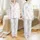 Women's Soft Watercolor Dragonfly Pastel Blush Pink Lavender Mint Apricot Botanical Satin Pajamas Set - 1