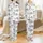 Women's Sophisticated Vintage Engraved Black White Horse Equestrian Line Art Pattern Satin Pajamas Set - 1