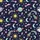 Galaxy Lovers' Whimsical Deep Navy Pattern: Astronaut Unicorns, Mint Green Planets, Pastel Stars Satin Pajamas Set - 2