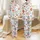 Educators & Students Whimsical Hand-Drawn Doodle School Items Pattern with Multi-Colored Rainbow & Vibrant Retro Palette Satin Pajamas Set - 1