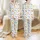 Women's Watercolor Light Blue Golden Hanukkah Menorah Dreidel Star of David Gelt Pattern Satin Pajamas Set - 1