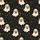 Women's Whimsical Charcoal Reading Ghosts Fall Foliage Golden Yellow Floral Art Satin Pajamas Set - 2