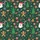 Family & Friends Deep Forest Green Festive Gingerbread Santa Snowflake Candy Vector Pattern Satin Pajamas Set - 2