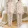 Cozy Fashion Lovers' Hand-Drawn Vintage Bright Red Cherry Forest Green Leaf Scattered Pattern on Cream Satin Pajamas Set - 1
