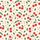 Cozy Fashion Lovers' Hand-Drawn Vintage Bright Red Cherry Forest Green Leaf Scattered Pattern on Cream Satin Pajamas Set - 2