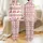 Family Christmas White Red Traditional Nordic Fair Isle Reindeer Snowflake Pattern Satin Pajamas Set - 1